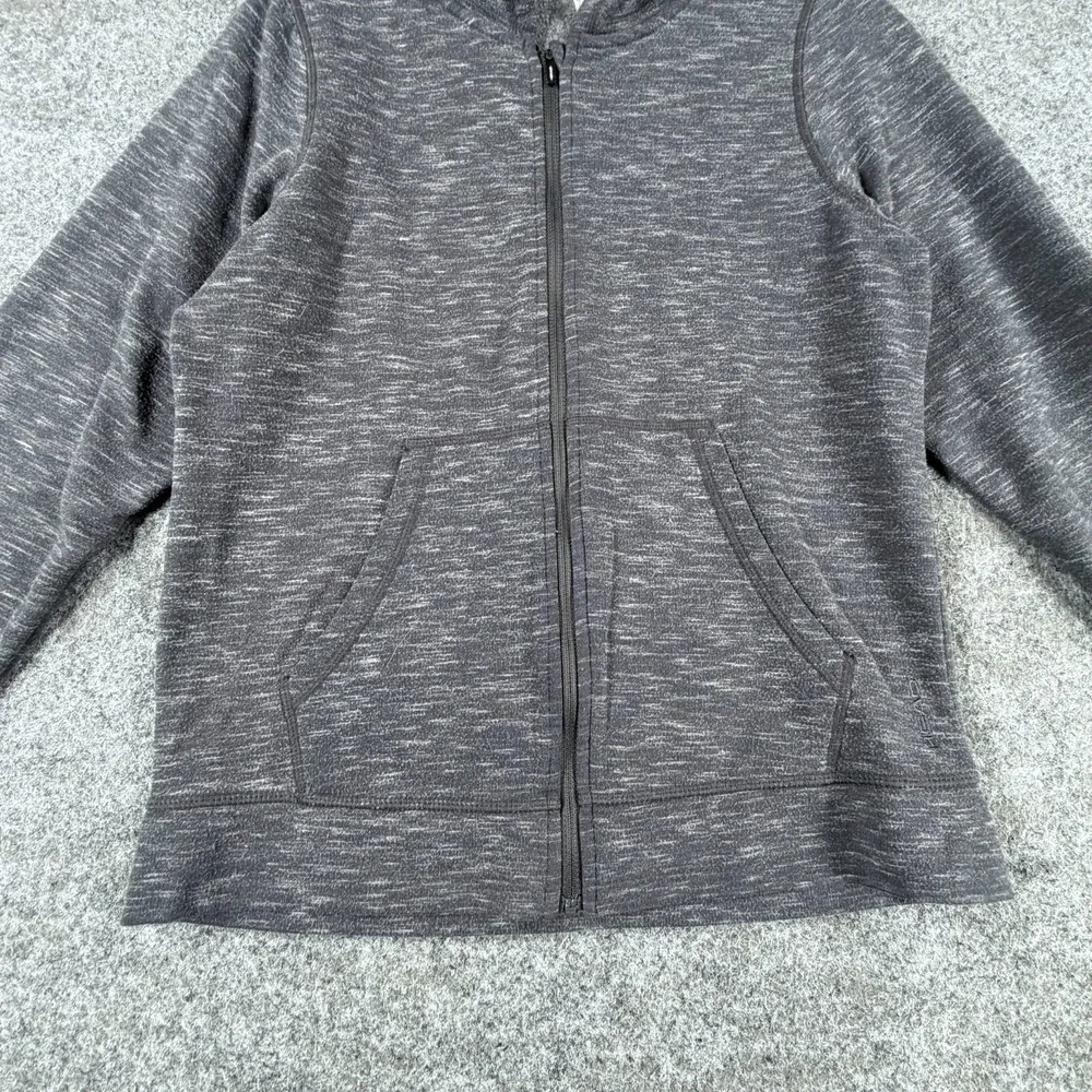 Head Hoodie Youth Large Heather Gray Rayon Stretch Fleece Lined Outdoor Full Zip